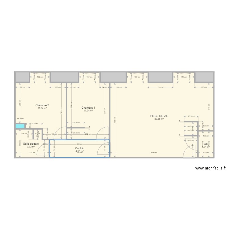 GRAND QUARTIER  201. Plan de 12 pièces et 71 m2