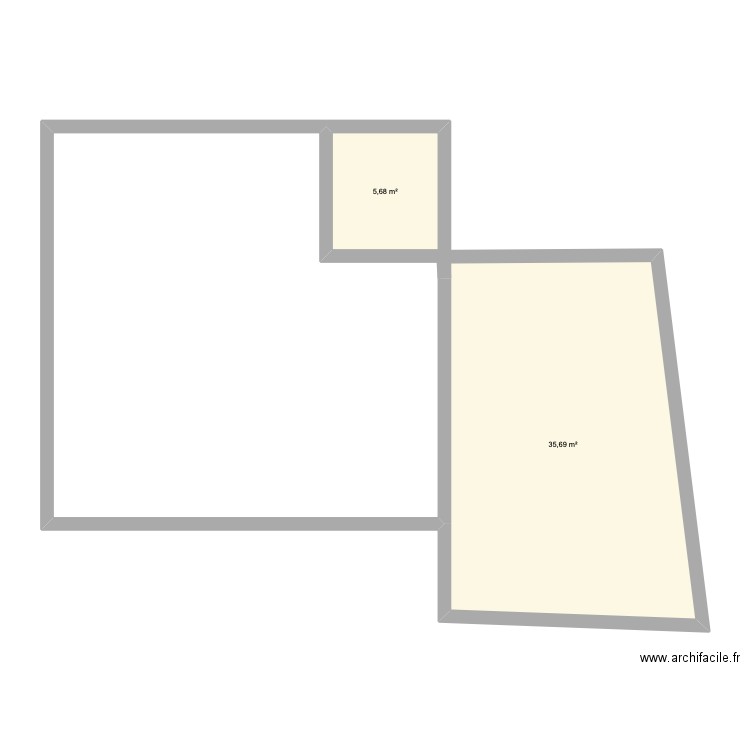 plan Brissac. Plan de 2 pièces et 41 m2