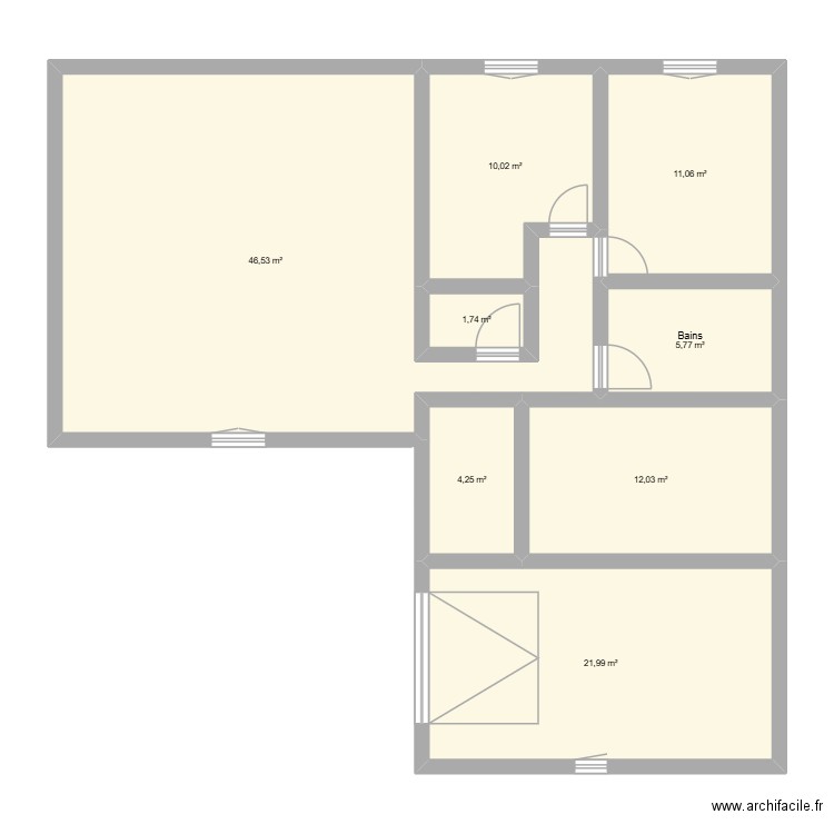 REALISATION DE PROJETS MMH. Plan de 8 pièces et 113 m2