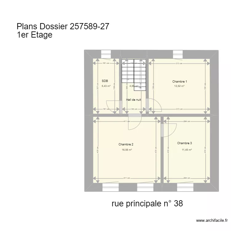 principale 38 ambly 1er. Plan de 