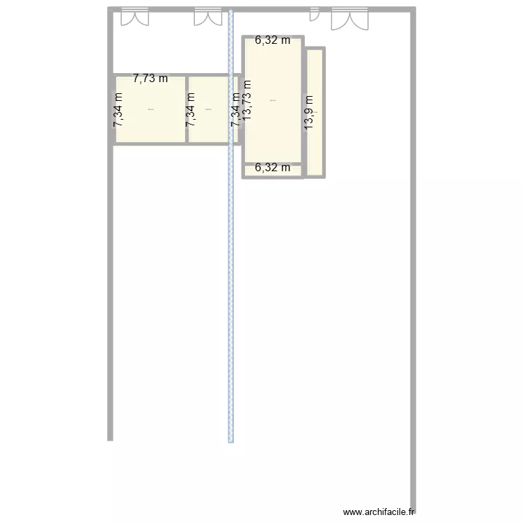 ébauche. Plan de 6 et 213 m² ébauche. Plan de 6 et 213 m²