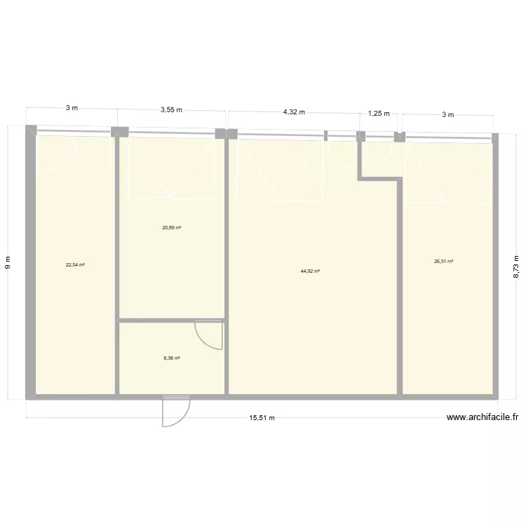 comun 1. Plan de 10  et 246 m²