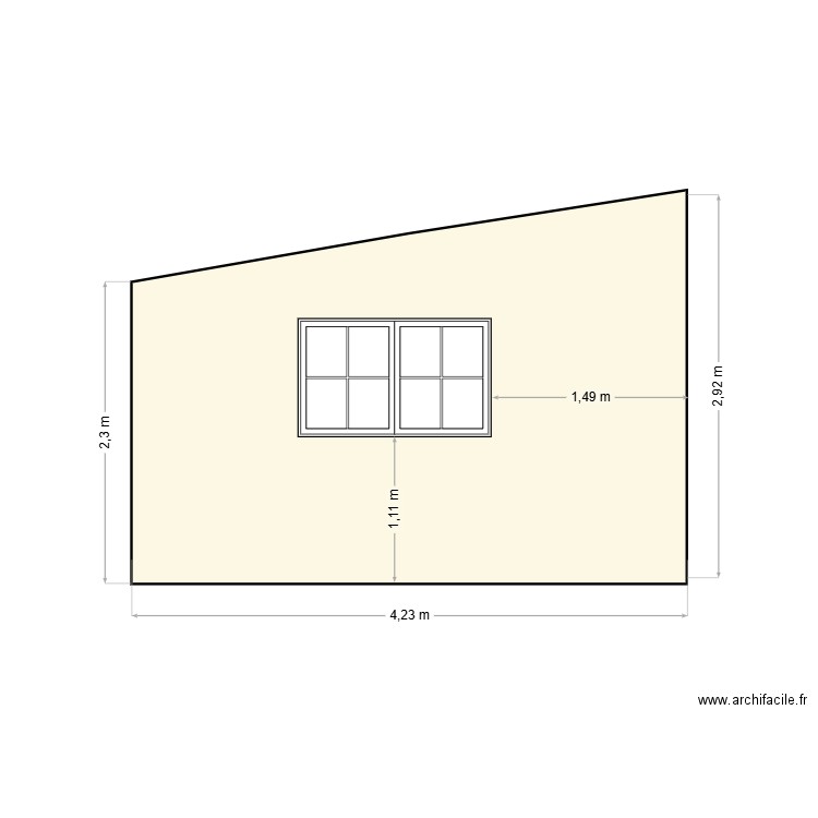 Facade coté Avant. Plan de 0 pièce et 0 m2