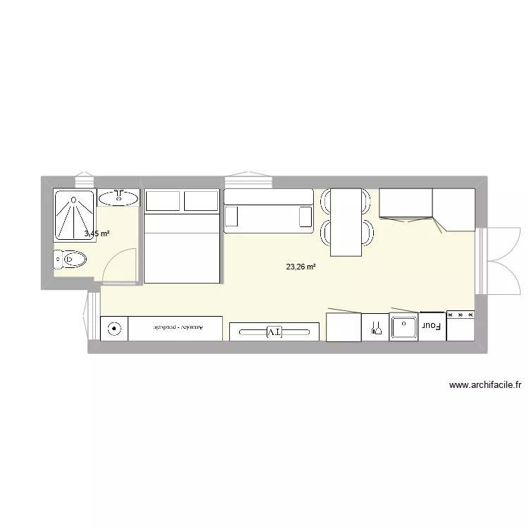 yvonne studio2. Plan de 