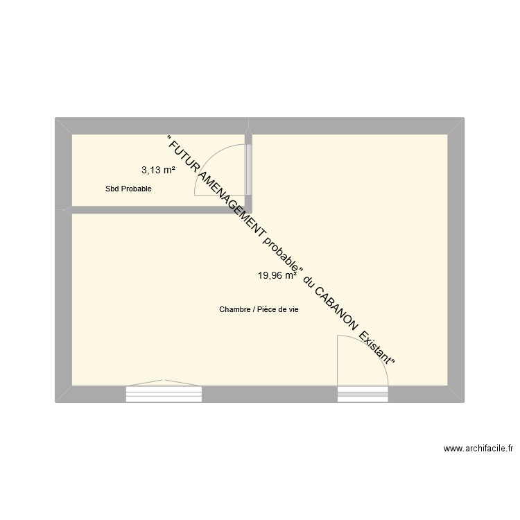 cabanon. Plan de 0 pièce et 0 m2