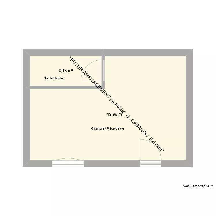 cabanon. Plan de cabanon. Plan de