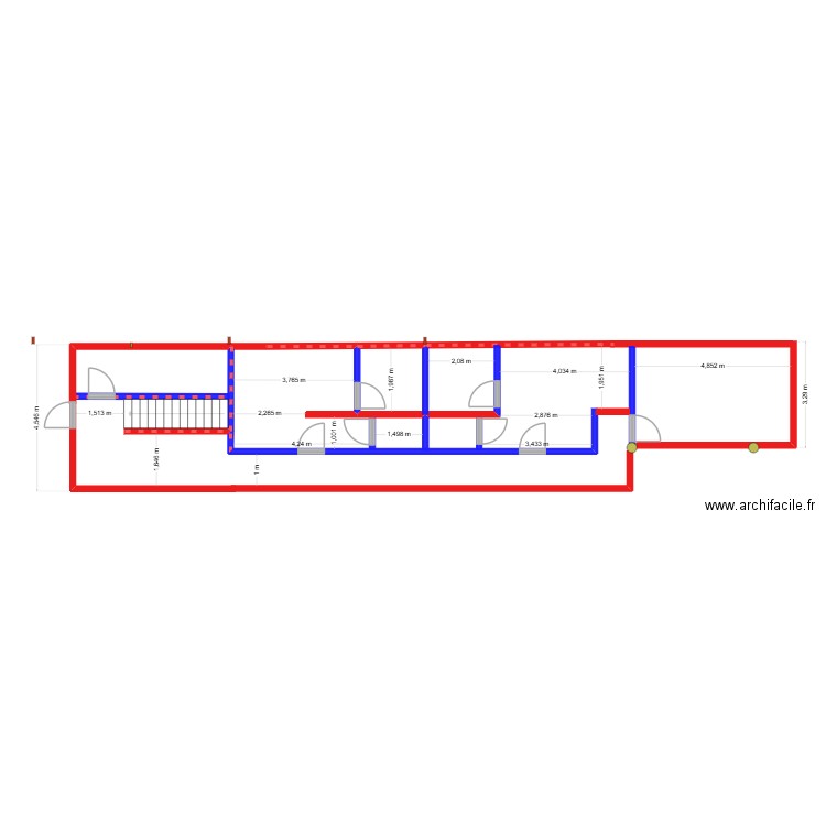 plan étage v2 ossatures lisses sol. Plan de 0 pièce et 0 m2