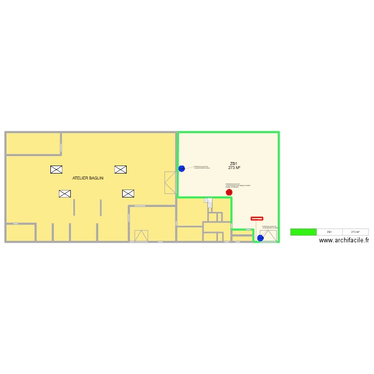 LMT RBTIQ. Plan de 17 pièces et 960 m2