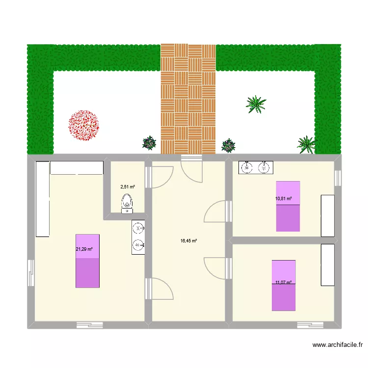 SHAINYS. Plan de 5 pièces et 62 m²