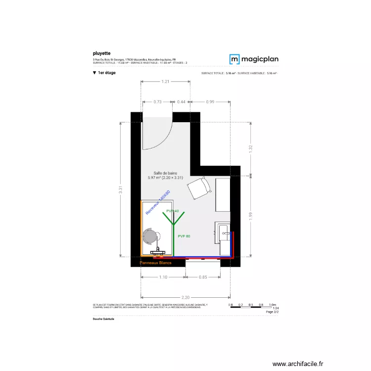 Plan Projet  Pluyette. Plan de 