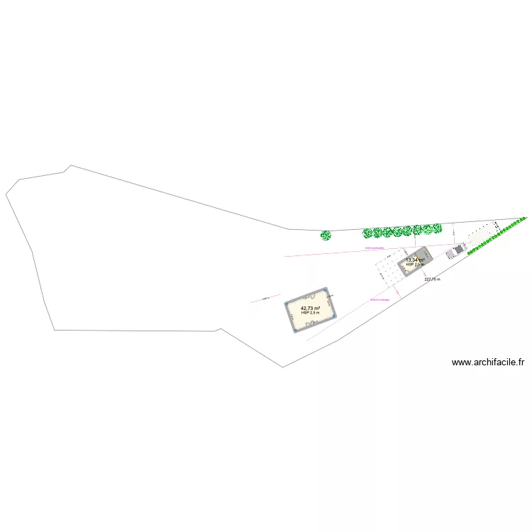 PLAN G&eacute;n&eacute;ral. Plan de 4  et 112 m²