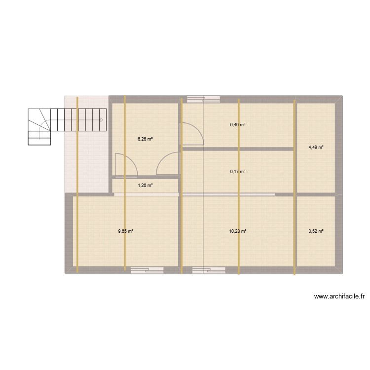 etage. Plan de 0 pièce et 0 m2