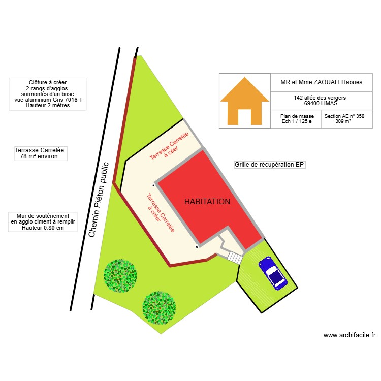 Masse Zaouali. Plan de 0 pièce et 0 m2 Masse Zaouali. Plan de 0 pièce et 0 m2