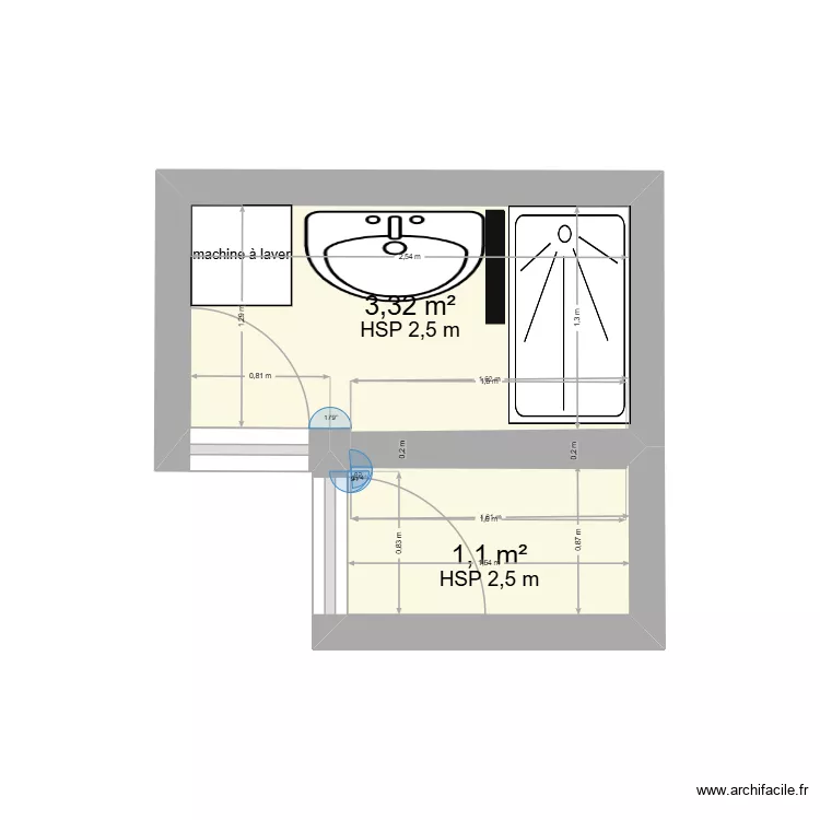GAILLARD. Plan de 2 et 4 m² GAILLARD. Plan de 2 et 4 m²