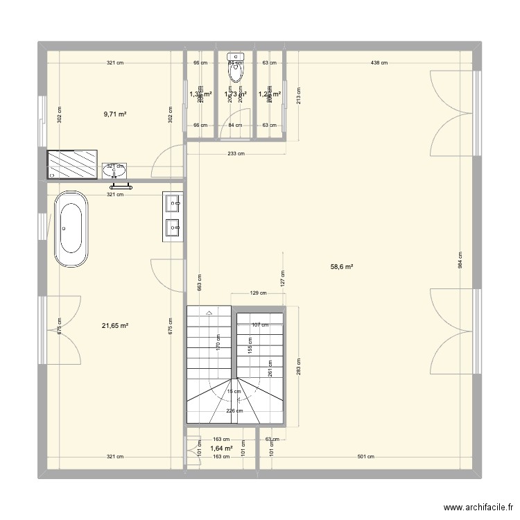 PROJET GAUDIN - ETAGE - ETAT DE LIEUX. Plan de 0 pièce et 0 m2