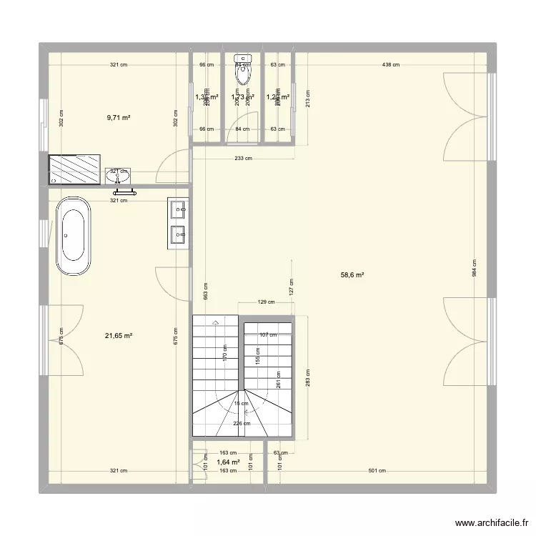 PROJET GAUDIN - ETAGE - ETAT DE LIEUX. Plan de 