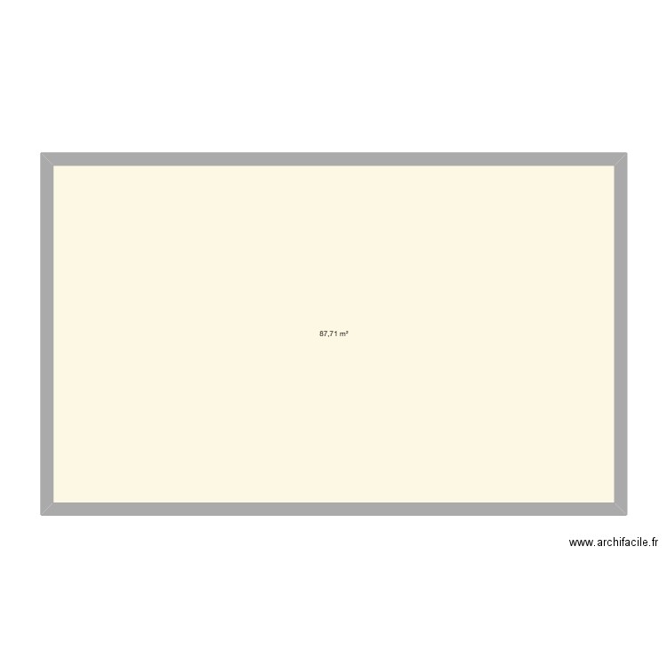 partie principale. Plan de 1 pièce et 88 m2