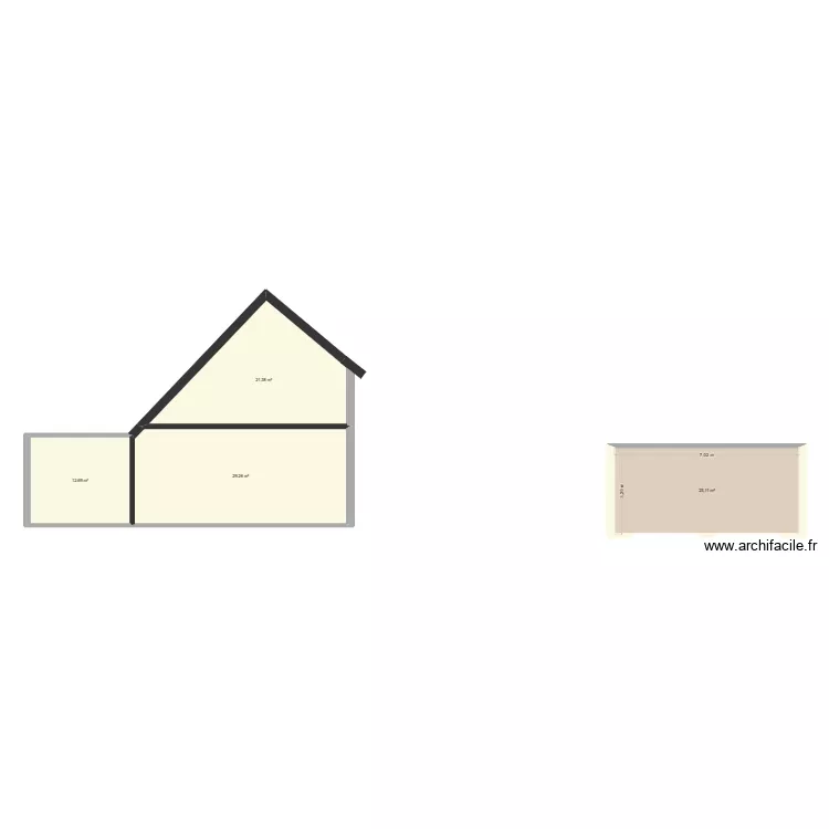 PLAN VUE FACE. Plan de 4  et 86 m²
