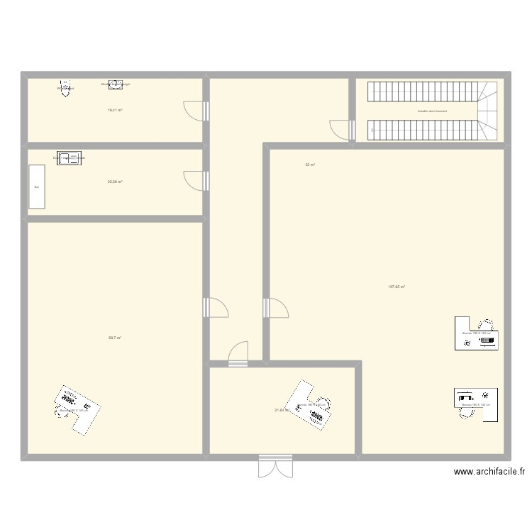 olentin. Plan de 6 pièces et 291 m2
