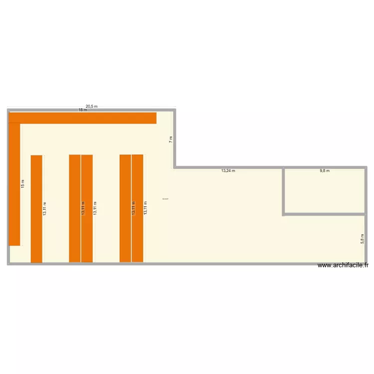 MB-sdn. Plan de 1 Pièce et 634 m²