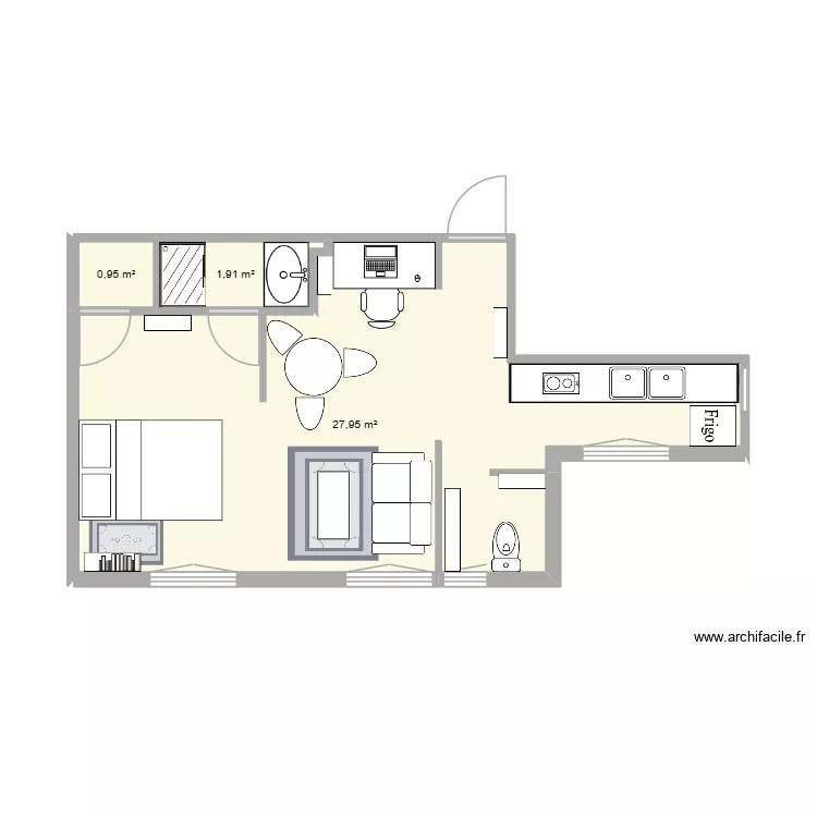 Paris. Plan de 3  et 31 m²
