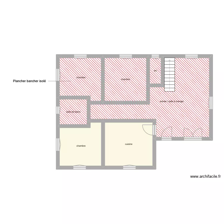 MAILLET Pasques &eacute;tage &eacute;tape 3. Plan de 7  et 80 m²