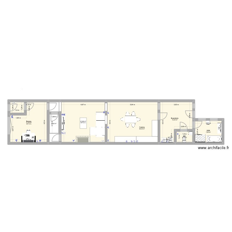 Mel_2. Plan de 17 pièces et 231 m2