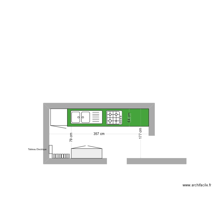 Cuisine Presbytère Le Pradet. Plan de 0 pièce et 0 m2