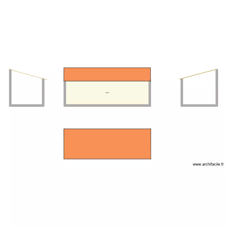 jerome. Plan de 1  et 22 m²