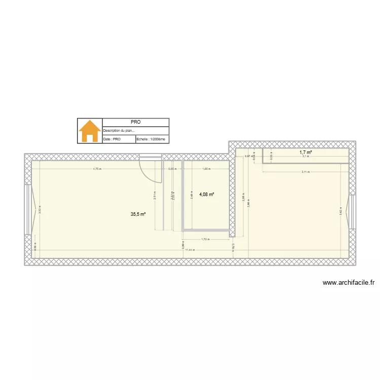 Michel Barasse EDL. Plan de 3 pièces et 41 m²