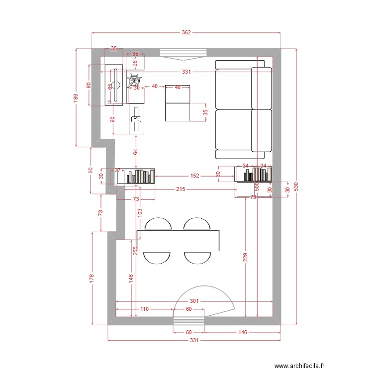 salon. Plan de 0 pièce et 0 m2