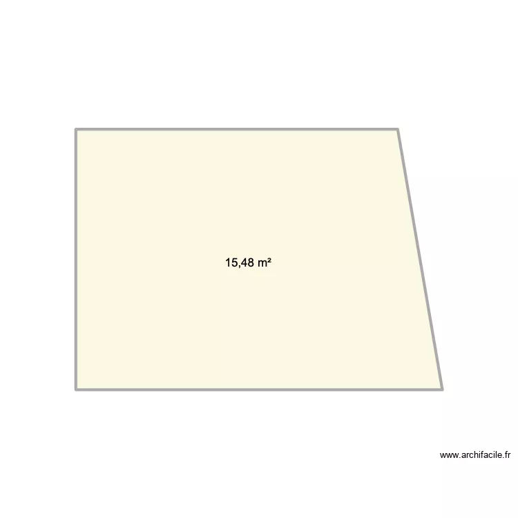 Chambre Romain. Plan de 1  et 15 m²