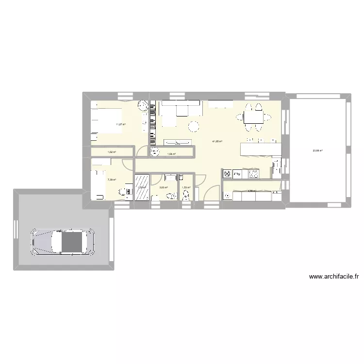lot 75m&sup2;. Plan de 
