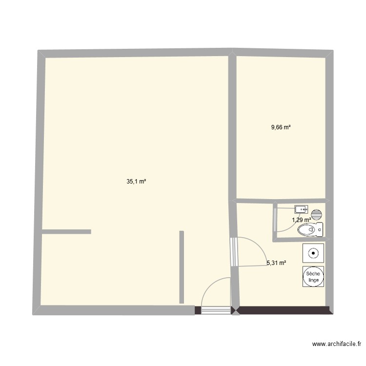 Maison-Aurelia2. Plan de 4 pièces et 51 m2