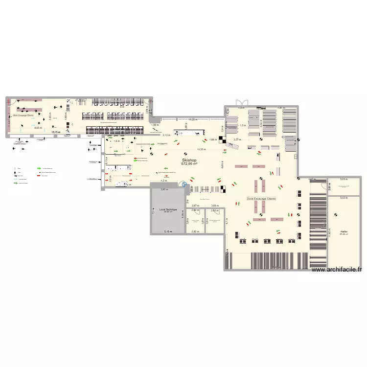 skishop id&eacute;e 4. Plan de 