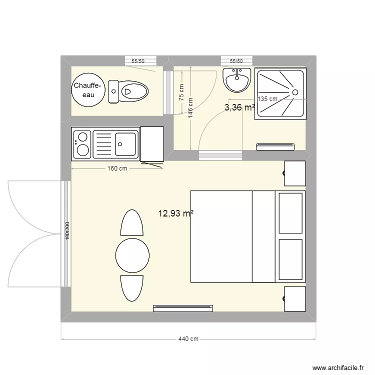 MODULE 20m2 Proto Wierde sans cote. Plan de 