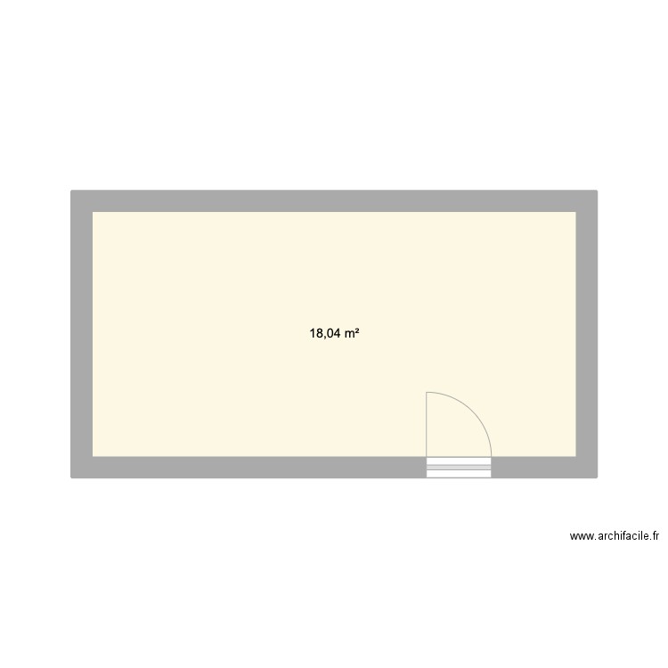 essai. Plan de 1 pièce et 18 m2