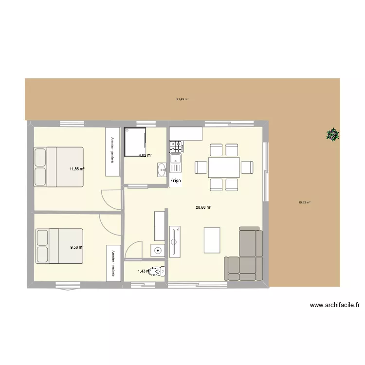 projet plan 56 M2. Plan de 5 et 56 m² projet plan 56 M2. Plan de 5 et 56 m²