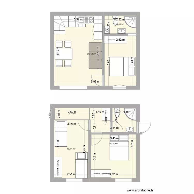MER RDC. Plan de 5 et 59 m² MER RDC. Plan de 5 et 59 m²