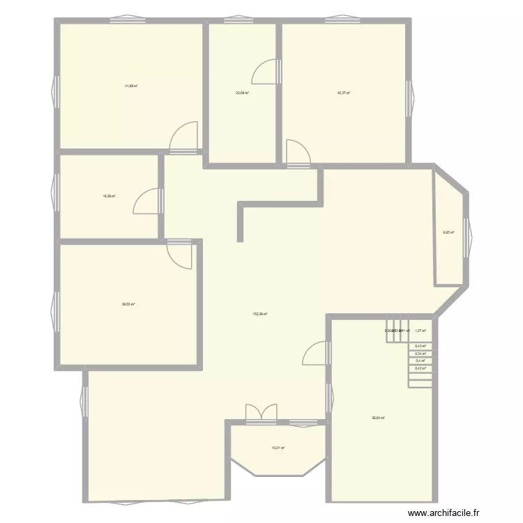 Phedner. Plan de 17  et 375 m²