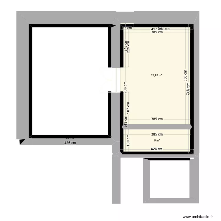 1ER APPARTEMENT RDZ. Plan de 