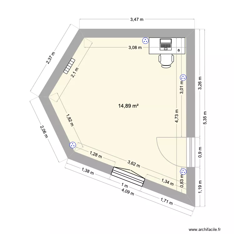 extension. Plan de 1 et 15 m² extension. Plan de 1 et 15 m²