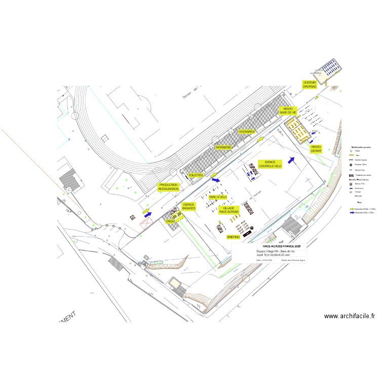 RAF25 - DIGNE - STADE JEAN ROLLAND VILLAGE + BASE. Plan de 4 pièces et 437 m2
