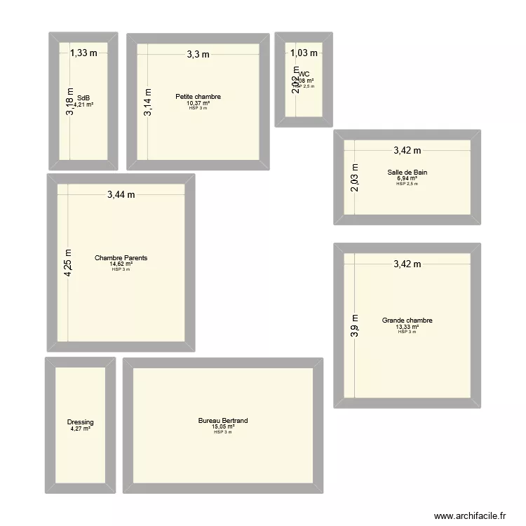 Saint remy niveau 2. Plan de 8 et 71 m² Saint remy niveau 2. Plan de 8 et 71 m²