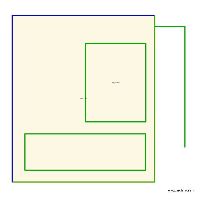 plan. Plan de 2 pièces et 192 m2