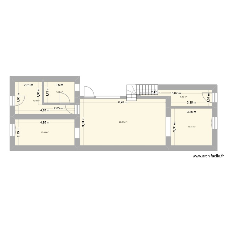 rez de chauss&eacute; 44 bully. Plan de 0 pièce et 0 m2