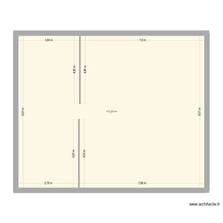 sauveterre. Plan de 1  et 111 m²