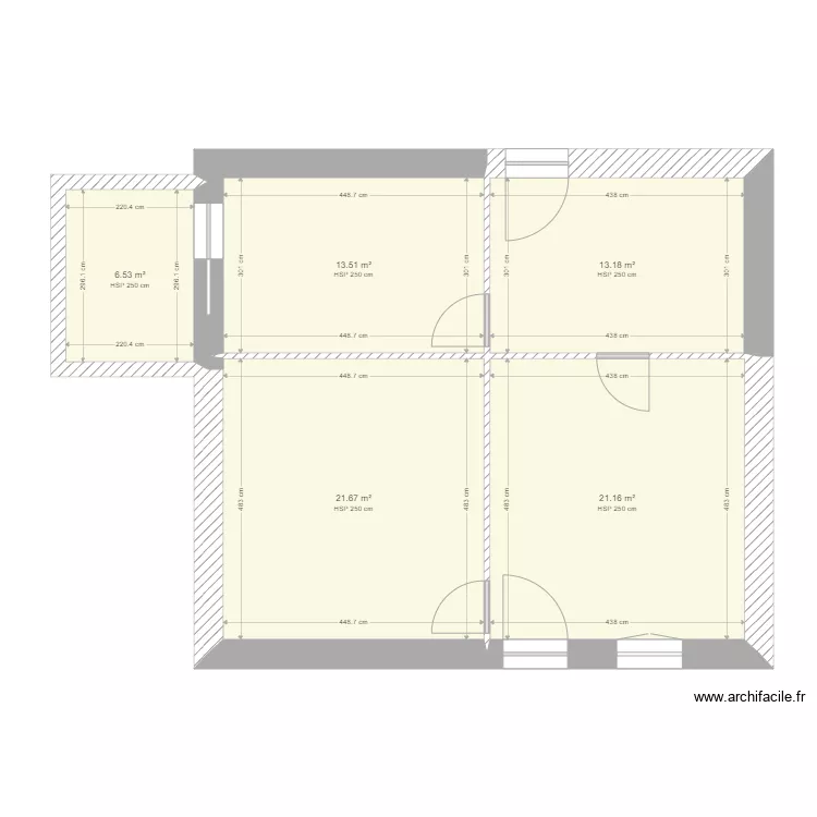 ICONE COLLETTE. Plan de 5  et 76 m²