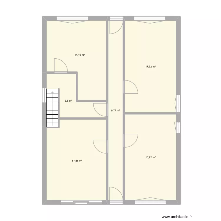 Maison Chapmplan. Plan de 6 et 82 m² Maison Chapmplan. Plan de 6 et 82 m²