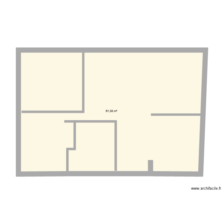 StAv-V1. Plan de 1 pièce et 61 m2